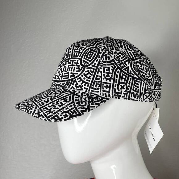Coach Disney Mickey Mouse X Keith Haring Baseball Hat Black/White - Picture 4 of 9